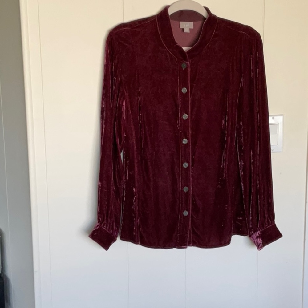 J.Jill velvet blouse size MP